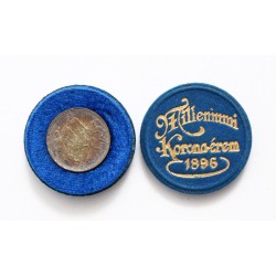 Ferenc József milleniumi korona kék díszdobozban 1896 R!